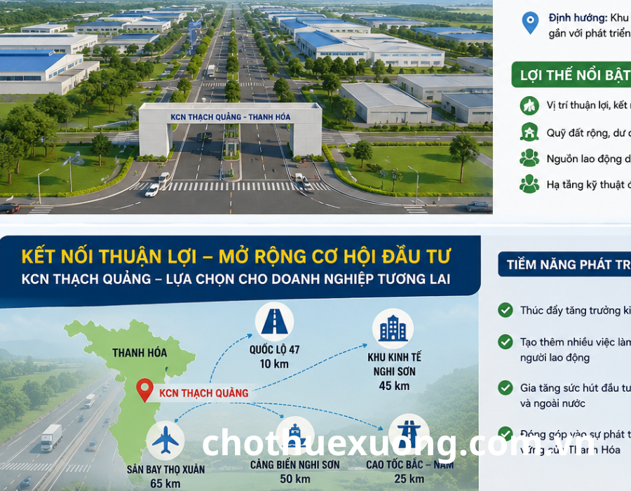 KCN Thạch Quảng Thanh Hóa – Điểm đến Công Nghiệp Mới